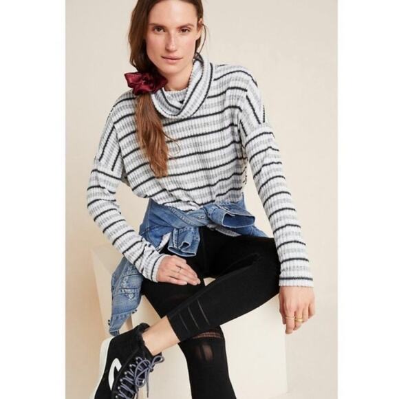 Anthropologie Saturday Sunday Pippa Hacci Oversized Turtleneck Sweater Large - Picture 2 of 16